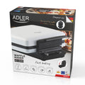 Adler AD 3085 Waffeleisen weiß 1800W