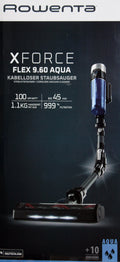 Rowenta RH20C7WO X-Force Flex 9.60 Trocken&Nass Staubsauger Beutellos, Silber, Blau