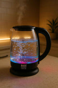 Bass Polska BH 10355 Glas-Wasserkocher 1,7L LED Temp. 60-100°C Schwarz