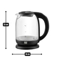 Bass Polska BH 10355 Glas-Wasserkocher 1,7L LED Temp. 60-100°C Schwarz