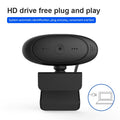 Full HD Webcam PC-02, 1920 x 1080p mit Mikrofon für Computer, Videochat und Aufnahme, USB Plug & Play, 360° Rotation, Windows, Mac OS, Linux