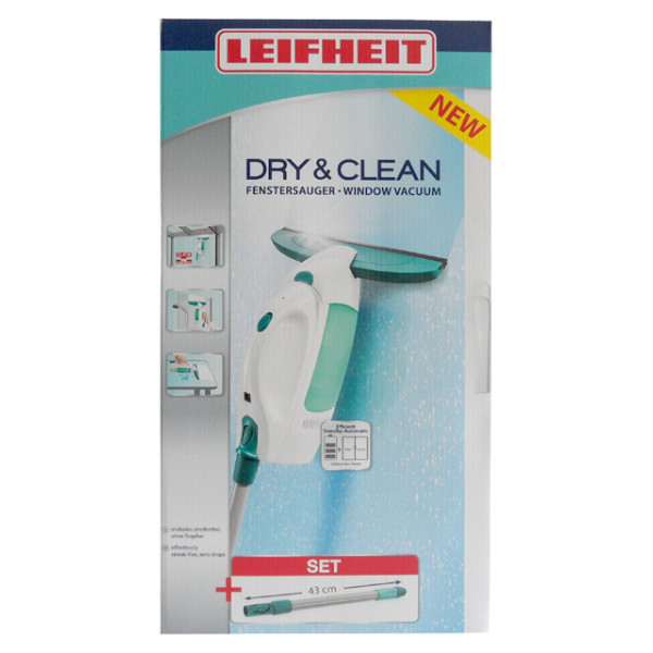 Leifheit 51001 Fenstersauger Dry & Clean mit Stiel