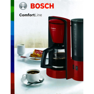 Bosch TKA6A044 ComfortLine Filterkaffeemaschine 15 Tassen rot/grau