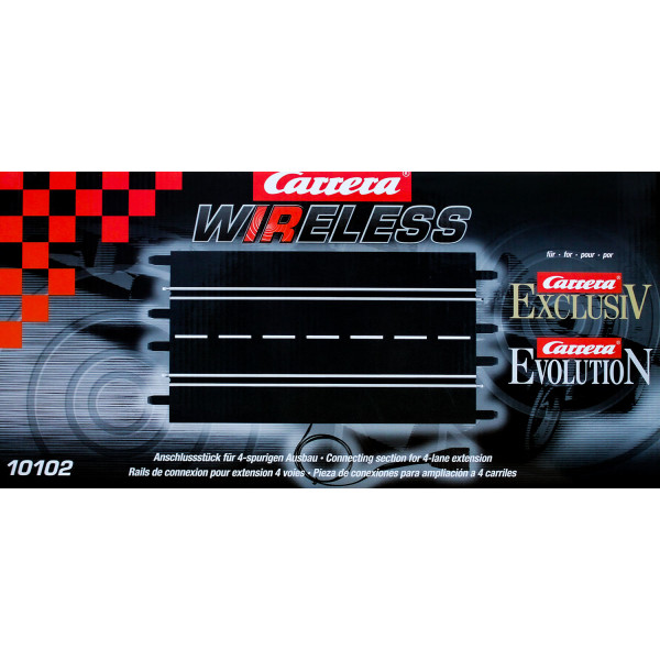 Carrera 20010102 - Evolution/Exclusiv Wireless Anschluß-Schiene, 4-spurig