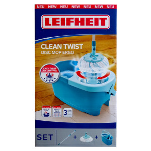 Leifheit 52101 CLEAN TWIST Disc Mop Ergo Wischmop-Set