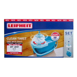 Leifheit 52101 CLEAN TWIST Disc Mop Ergo Wischmop-Set