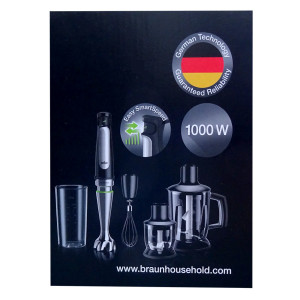Braun MQ7045X MultiQuick Stabmixer-Set Schwarz/Edelstahl