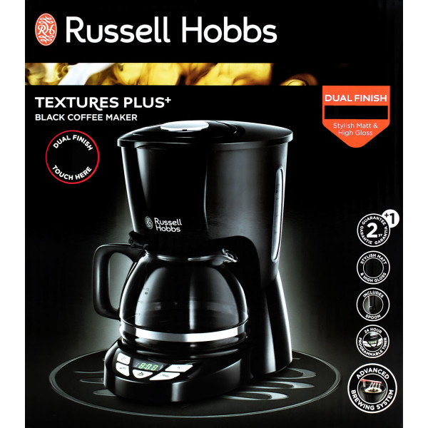 Russell Hobbs 22620-56 Textures Plus Digitale Glas-Kaffeemaschine