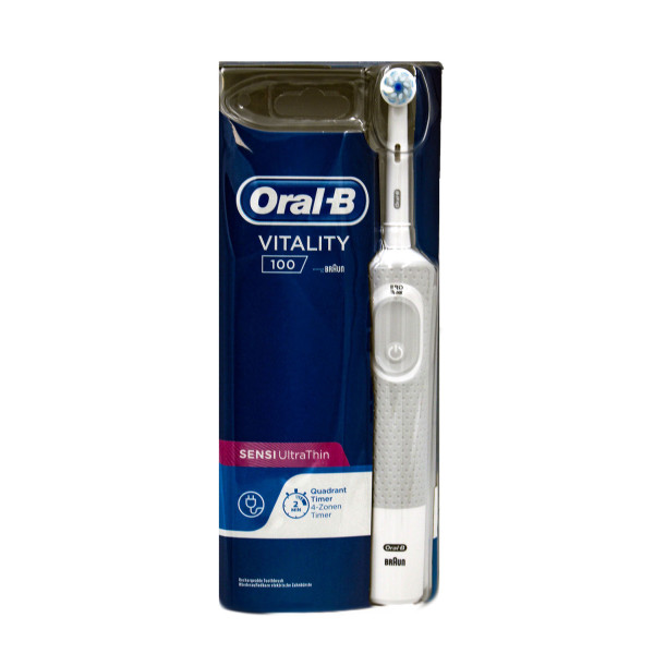 Braun D100.413.1 Oral-B Vitality 100 SENSI UltraThin elektr. Zahnbürste weiß