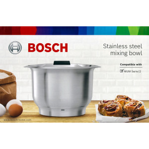Bosch MUZS2ER Rührschüssel Edelstahl mit 3,8 Liter Volumen