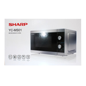 Sharp YC-MS01E-S Mikrowelle silber/schwarz 20L, 800W