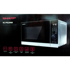 Sharp YC-PG204AE-S Mikrowelle mit Grill 700W silber