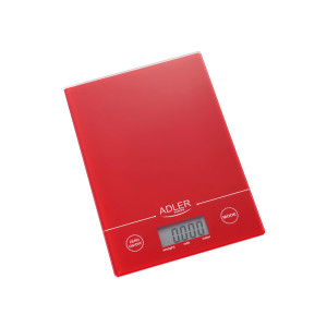 Adler AD 3138 r Küchenwaage bis 5kg LCD Display Rot