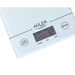 Adler AD 3138w Küchenwaage bis 5kg LCD Display Weiß