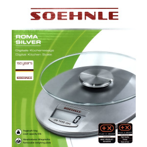 Soehnle 65856 Digitale K&uuml;chenwaage Roma Silver
