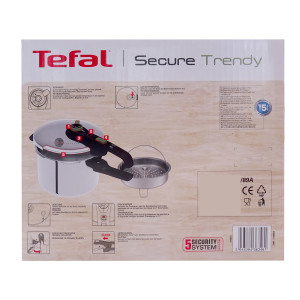 Tefal P2580702 Secure Trendy 6 L Schnellkochtopf mit...