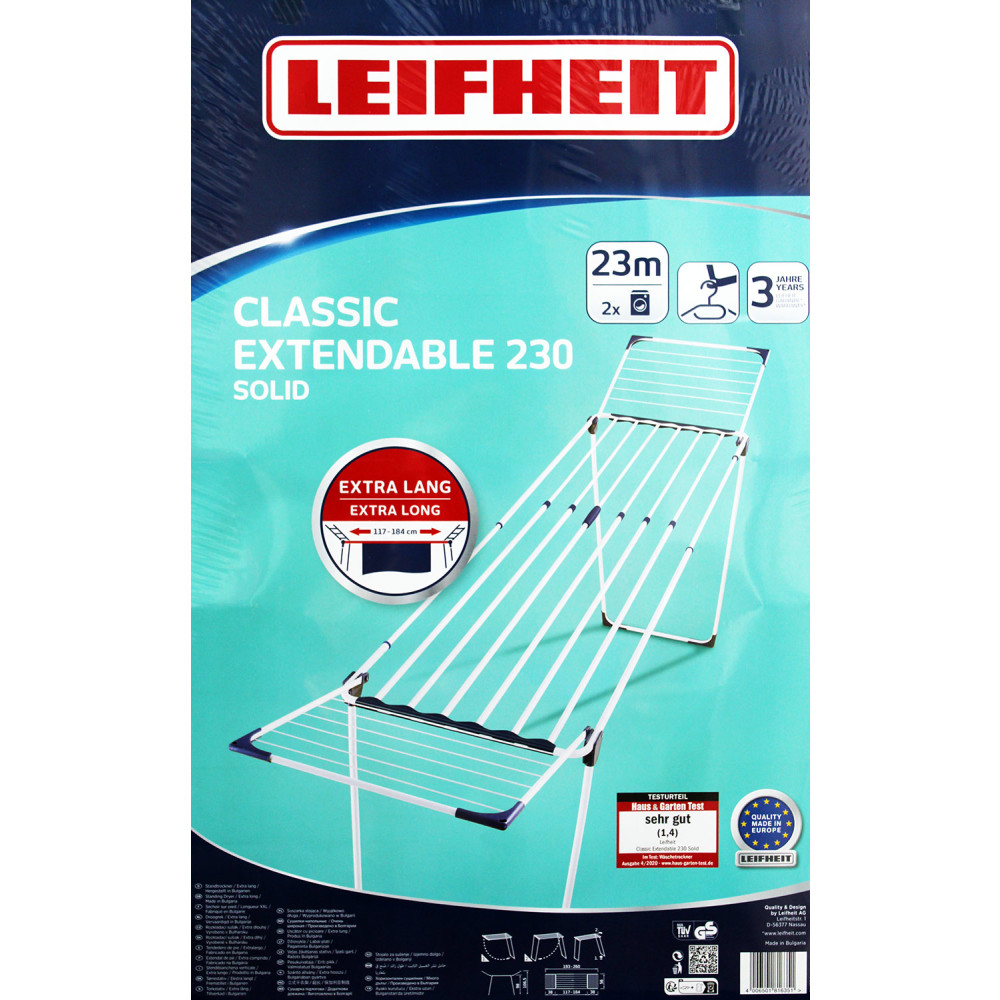 Leifheit 81635 Wäscheständer Classic Extendable 230 Solid (23m), 78,95