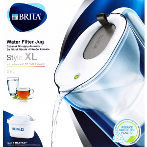 Brita Style XL Wasserfilter mit Maxtra PLUS 3,6L grau