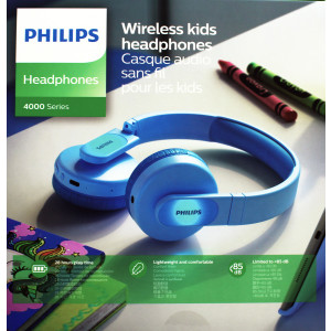 Philips TAK4206BL/00 Kabellose On-Ear-Kopfhörer für Kinder blau