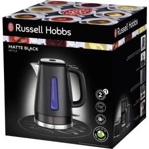 Russell Hobbs Matte Black Wasserkocher Wasserkocher...