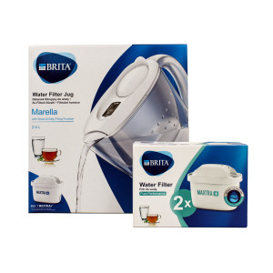 Brita Marella Cool Wasserfilter 2,4 L weiß inkl. 3x Maxtra PLUS Filterkartusche