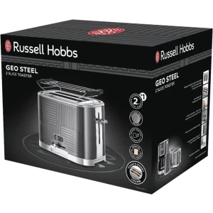 Russell Hobbs Geo Steel Toaster Toaster Edelstahl-Schwarz