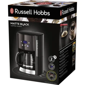 Russell Hobbs Matte Black Digitale Glas-Kaffeemaschine...