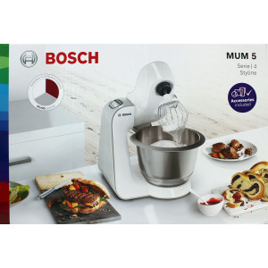Bosch MUM54251 Styline Küchenmaschine weiß/silber