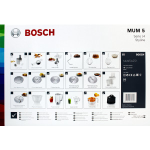 Bosch MUM54251 Styline Küchenmaschine weiß/silber