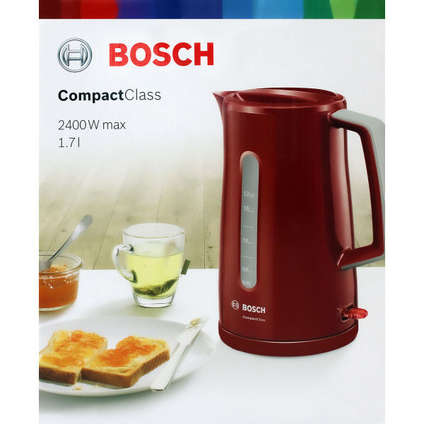 Bosch TWK 3A014 Wasserkocher rot