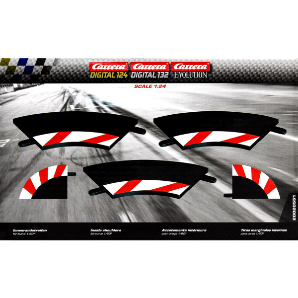 Carrera 20020551 - Digital 124 /132/ Evolution Innenrandstreifen für Kurve 1 / 60 Grad
